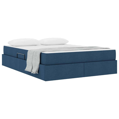 Letto con contenitore e materasso Blu 140 x 200 cm Poliestere | homemem39