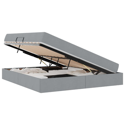 Letto con contenitore e materasso Grigio chiaro 160 x 200 cm | homemem39
