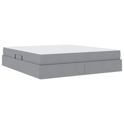 Letto con contenitore e materasso Grigio chiaro 160 x 200 cm | homemem39