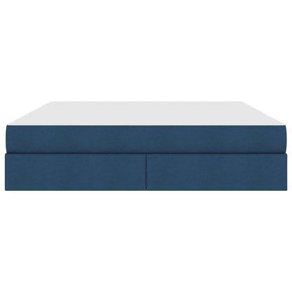 Letto con contenitore e materasso Blu 160 x 200 cm Poliestere | homemem39