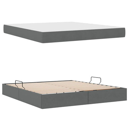 Letto con contenitore e materasso Grigio scuro 180 x 200 cm | homemem39