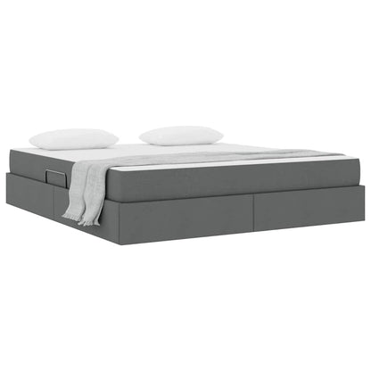 Letto con contenitore e materasso Grigio scuro 180 x 200 cm | homemem39