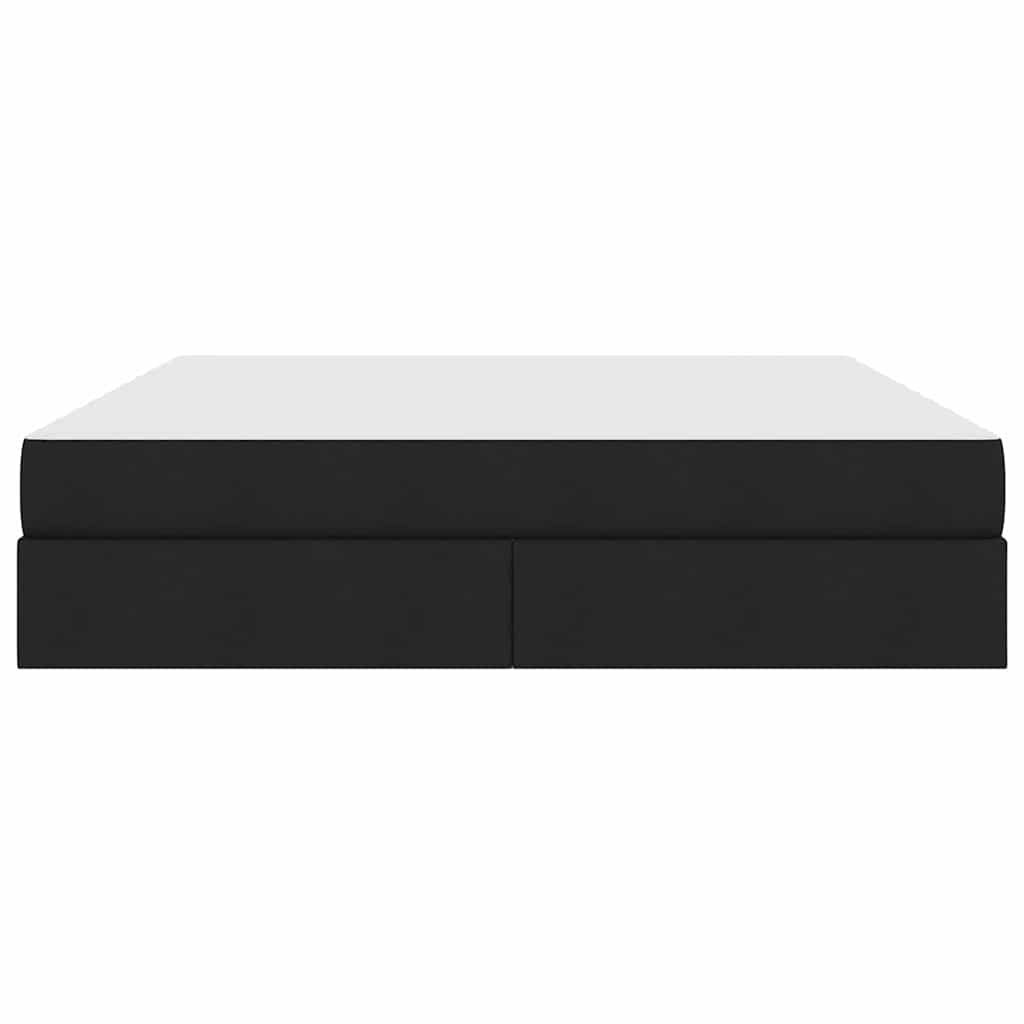 Letto con contenitore e materasso Nero 180 x 200 cm Poliestere | homemem39