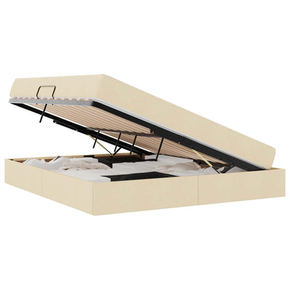 Letto con contenitore e materasso Crema 180 x 200 cm Poliestere | homemem39