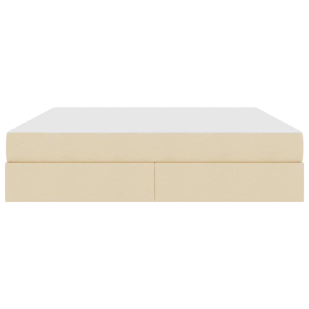 Letto con contenitore e materasso Crema 180 x 200 cm Poliestere | homemem39