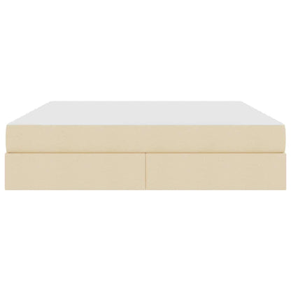 Letto con contenitore e materasso Crema 180 x 200 cm Poliestere | homemem39
