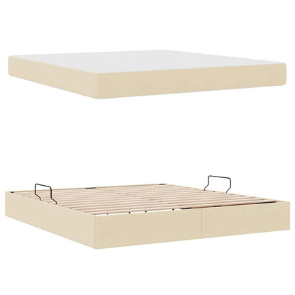 Letto con contenitore e materasso Crema 180 x 200 cm Poliestere | homemem39