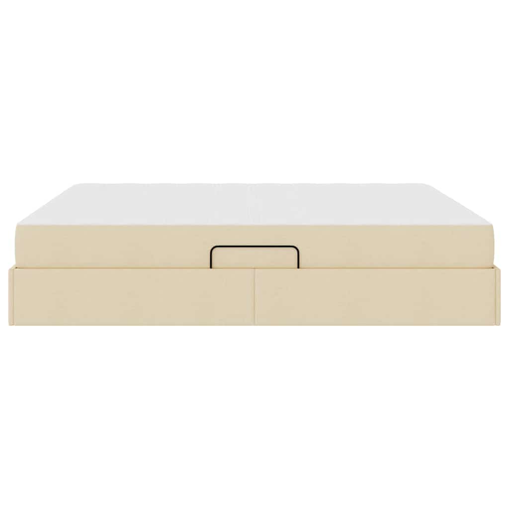 Letto con contenitore e materasso Crema 180 x 200 cm Poliestere | homemem39