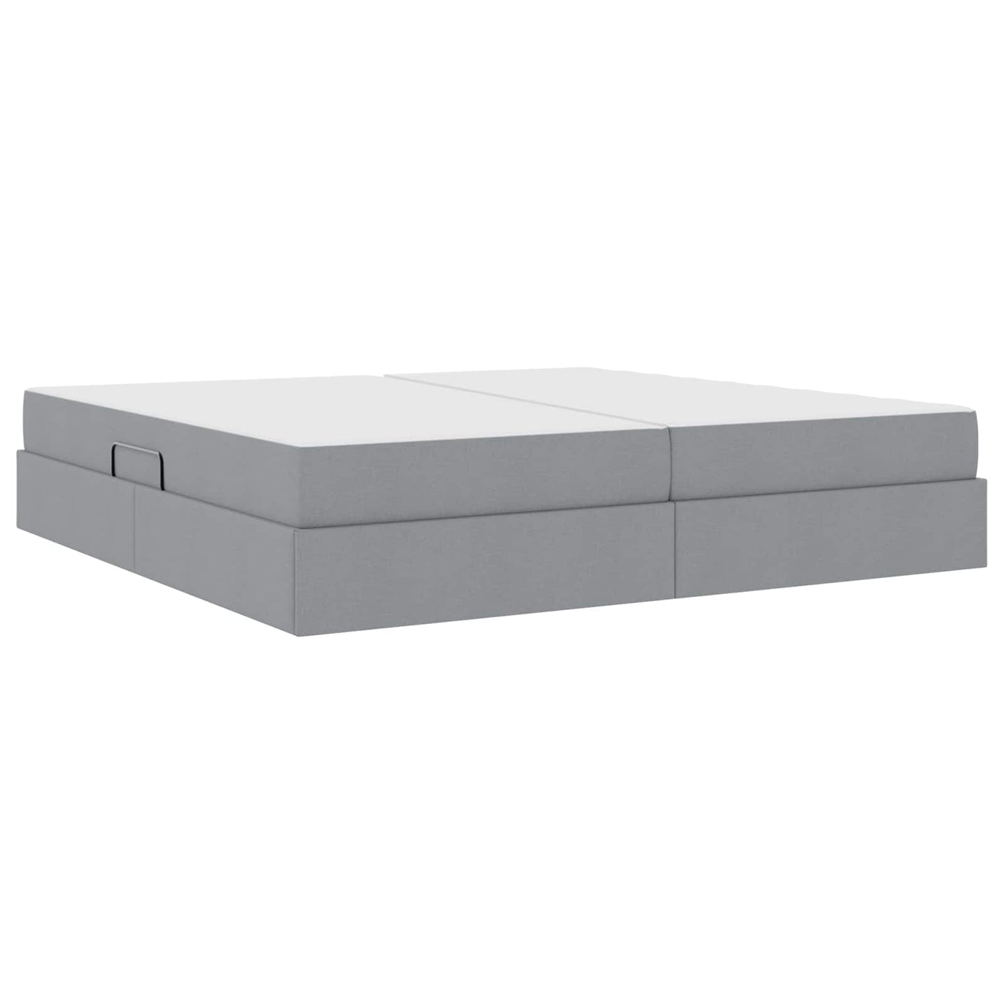Letto con contenitore e materasso Grigio chiaro 200 x 200 cm | homemem39
