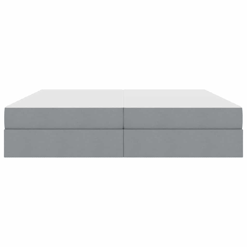 Letto con contenitore e materasso Grigio chiaro 200 x 200 cm | homemem39