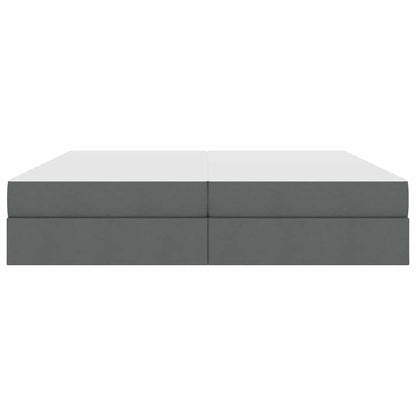 Letto con contenitore e materasso Grigio scuro 200 x 200 cm | homemem39