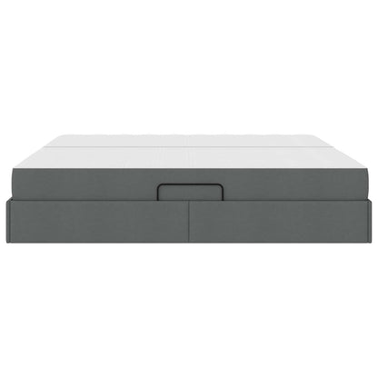 Letto con contenitore e materasso Grigio scuro 200 x 200 cm | homemem39