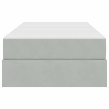 Letto con contenitore e materasso Grigio chiaro 90 x 190 cm | homemem39