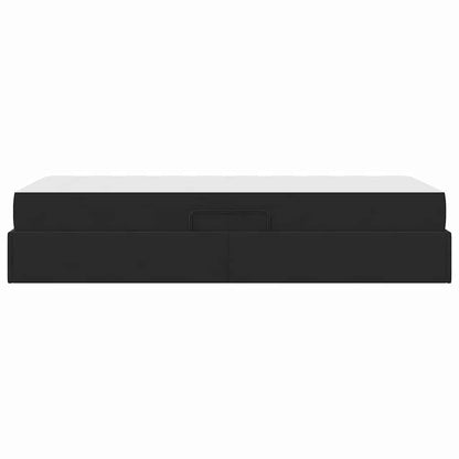 Letto con contenitore e materasso Nero 90 x 190 cm Velluto | homemem39