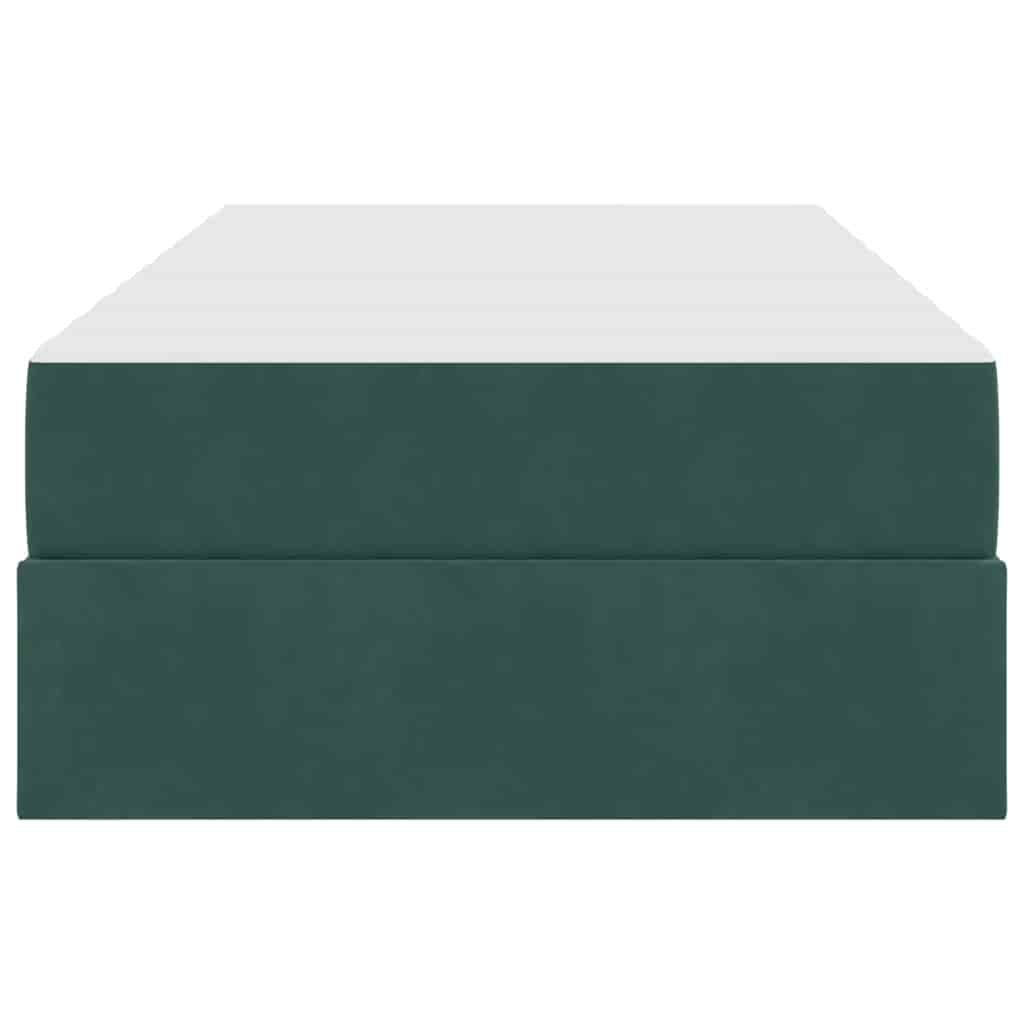 Letto con contenitore e materasso Verde Scuro 90 x 190 cm | homemem39