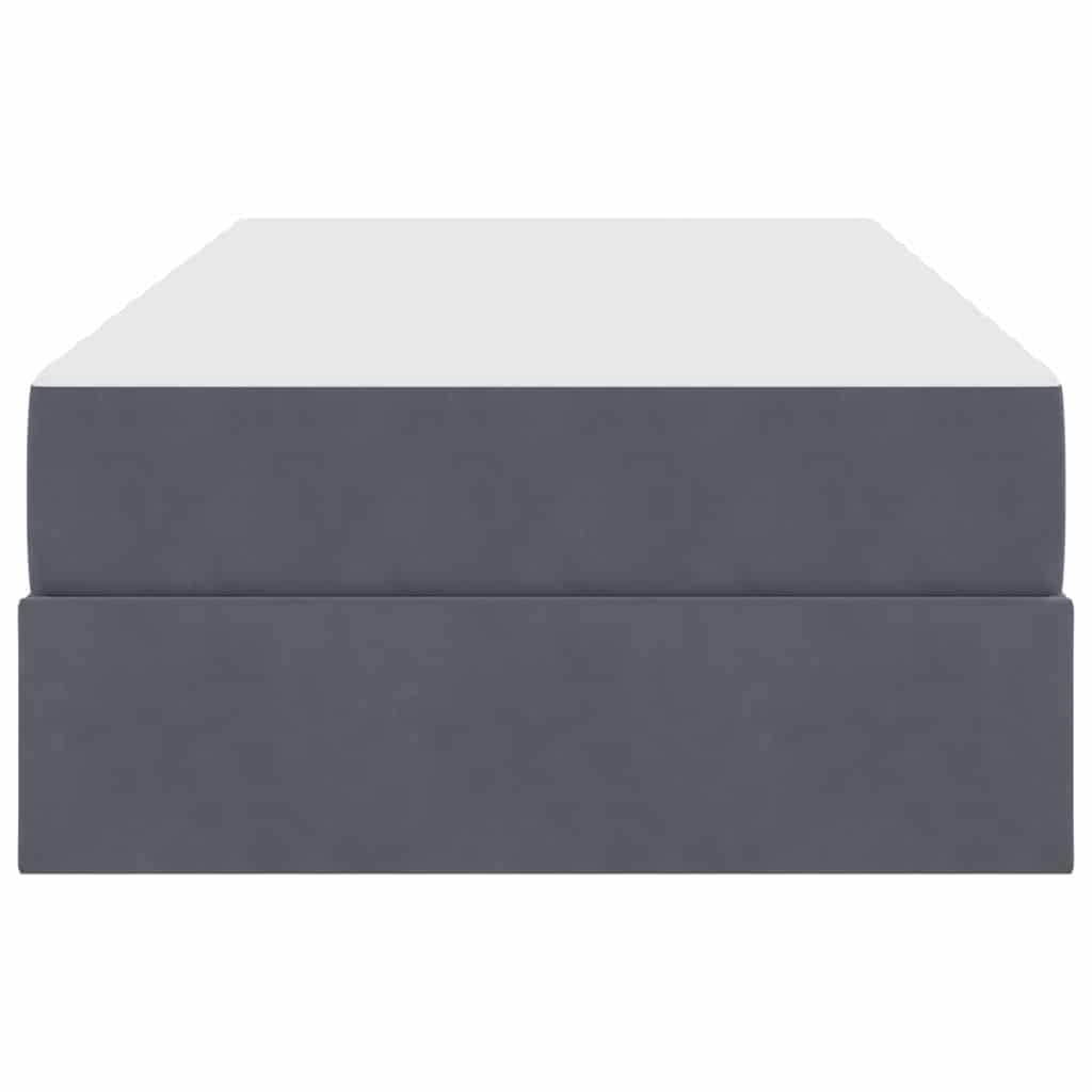 Letto con contenitore e materasso Grigio scuro 90 x 200 cm | homemem39