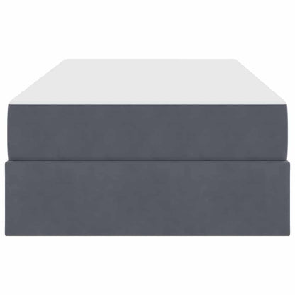 Letto con contenitore e materasso Grigio scuro 90 x 200 cm | homemem39