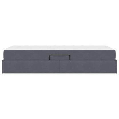 Letto con contenitore e materasso Grigio scuro 90 x 200 cm | homemem39