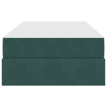Letto con contenitore e materasso Verde Scuro 90 x 200 cm | homemem39