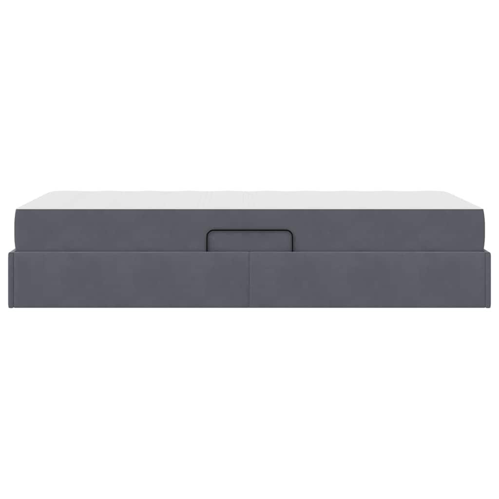 Letto con contenitore e materasso Grigio scuro 100 x 200 cm | homemem39