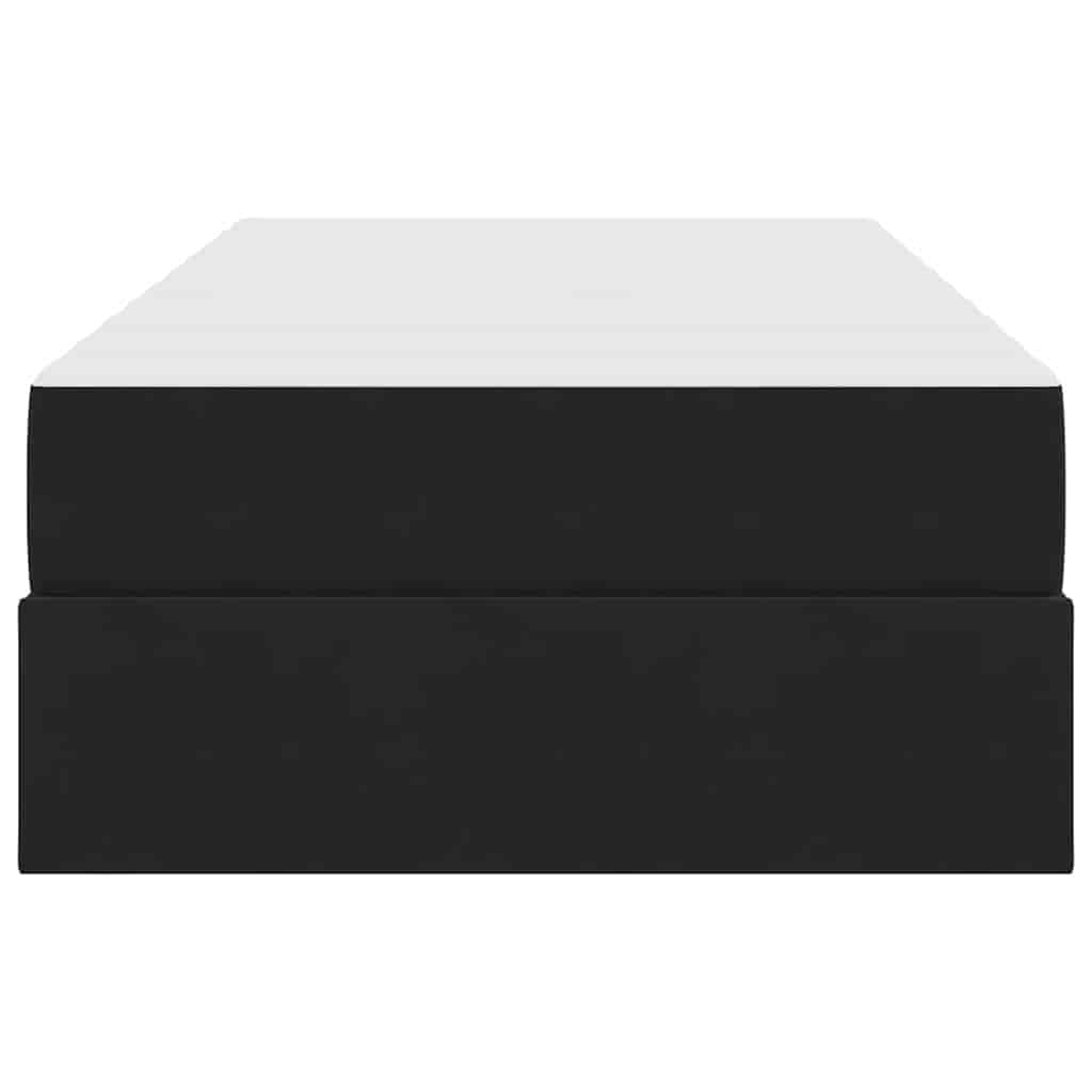 Letto con contenitore e materasso Nero 100 x 200 cm Velluto | homemem39
