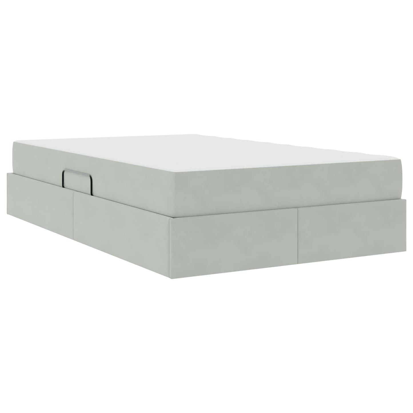Letto con contenitore e materasso Grigio chiaro 120 x 190 cm | homemem39