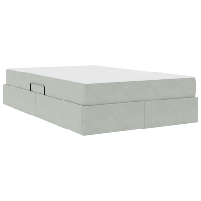 Letto con contenitore e materasso Grigio chiaro 120 x 190 cm | homemem39