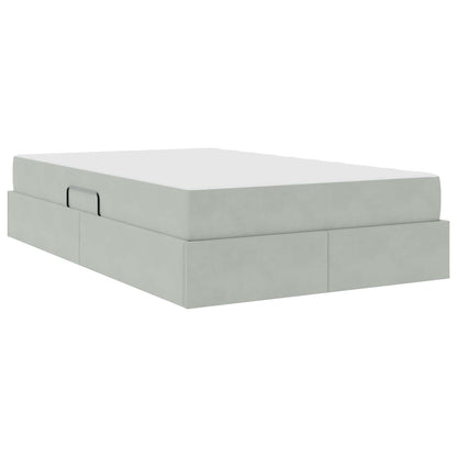 Letto con contenitore e materasso Grigio chiaro 120 x 190 cm | homemem39