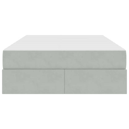 Letto con contenitore e materasso Grigio chiaro 120 x 190 cm | homemem39