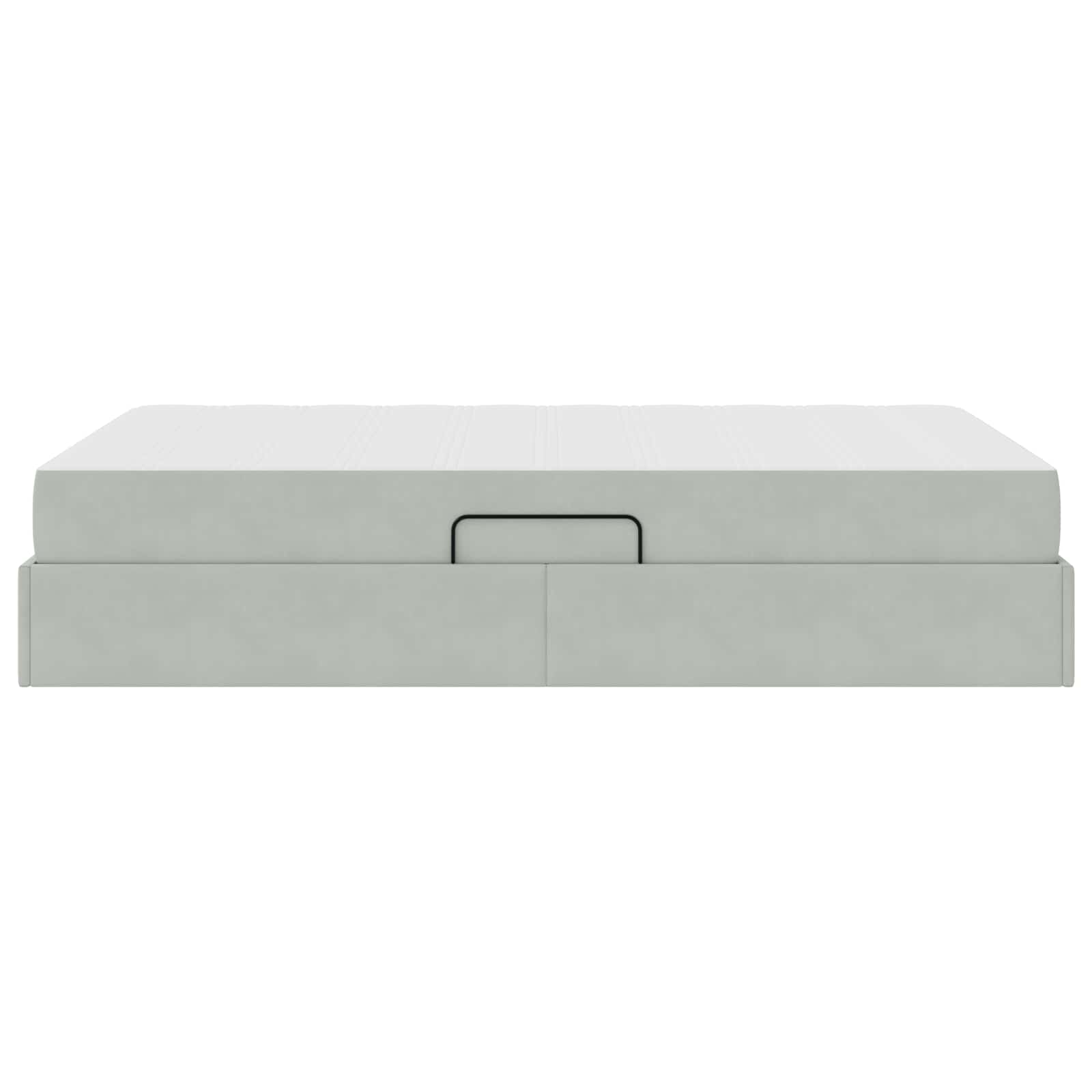 Letto con contenitore e materasso Grigio chiaro 120 x 190 cm | homemem39