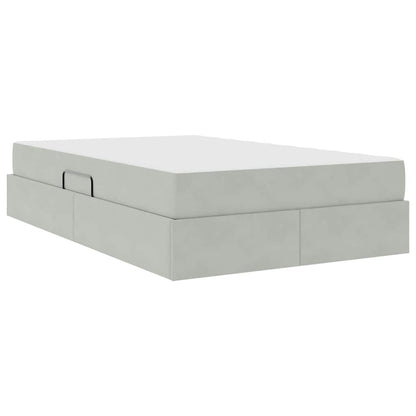 Letto con contenitore e materasso Grigio chiaro 120 x 200 cm | homemem39