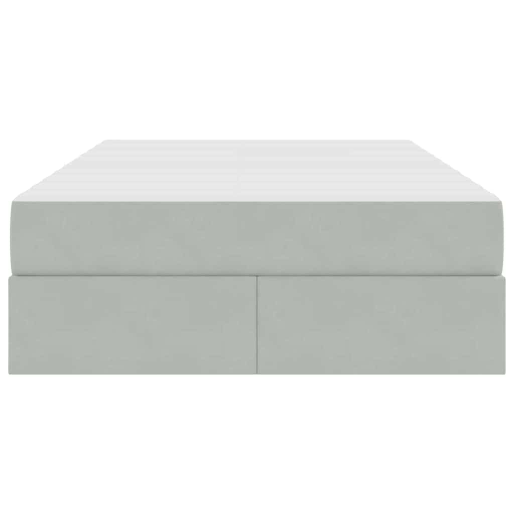 Letto con contenitore e materasso Grigio chiaro 120 x 200 cm | homemem39