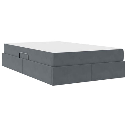 Letto con contenitore e materasso Grigio scuro 120 x 200 cm | homemem39