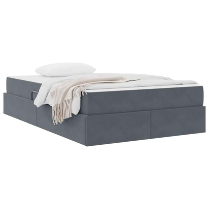 Letto con contenitore e materasso Grigio scuro 120 x 200 cm | homemem39