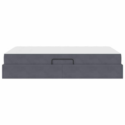 Letto con contenitore e materasso Grigio scuro 120 x 200 cm | homemem39