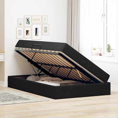 Letto con contenitore e materasso Nero 120 x 200 cm Velluto | homemem39