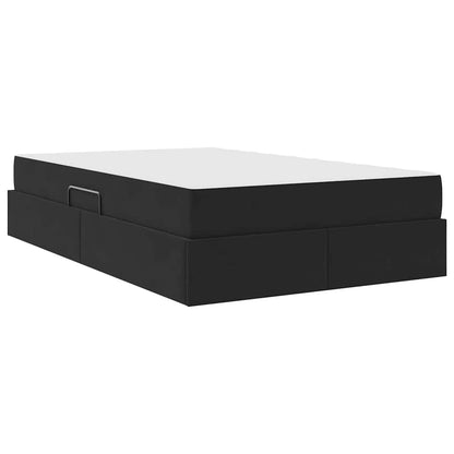 Letto con contenitore e materasso Nero 120 x 200 cm Velluto | homemem39