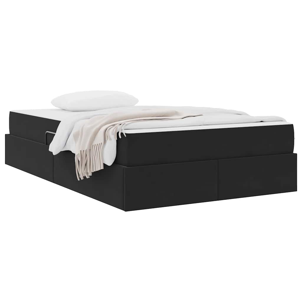 Letto con contenitore e materasso Nero 120 x 200 cm Velluto | homemem39