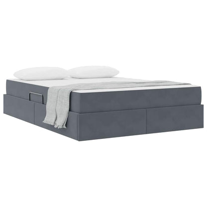 Letto con contenitore e materasso Grigio scuro 140 x 190 cm | homemem39