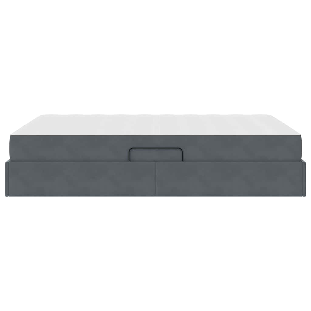 Letto con contenitore e materasso Grigio scuro 140 x 190 cm | homemem39