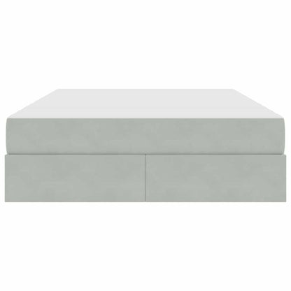 Letto con contenitore e materasso Grigio chiaro 140 x 200 cm | homemem39