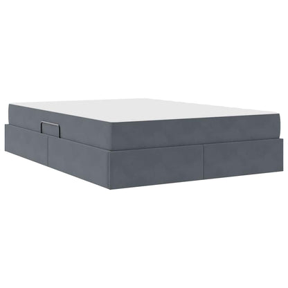 Letto con contenitore e materasso Grigio scuro 140 x 200 cm | homemem39