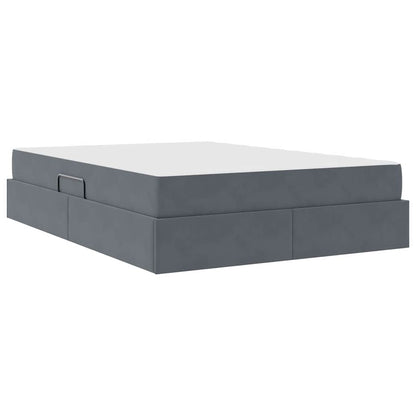Letto con contenitore e materasso Grigio scuro 140 x 200 cm | homemem39