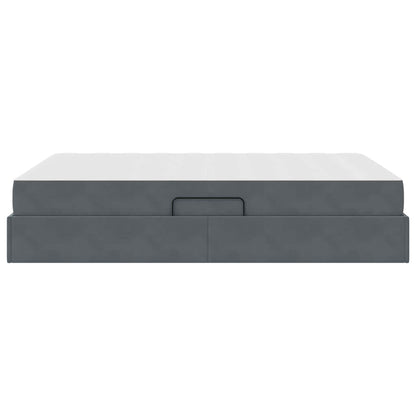 Letto con contenitore e materasso Grigio scuro 140 x 200 cm | homemem39
