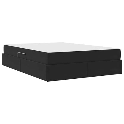 Letto con contenitore e materasso Nero 140 x 200 cm Velluto | homemem39