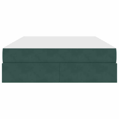 Letto con contenitore e materasso Verde Scuro 140 x 200 cm | homemem39