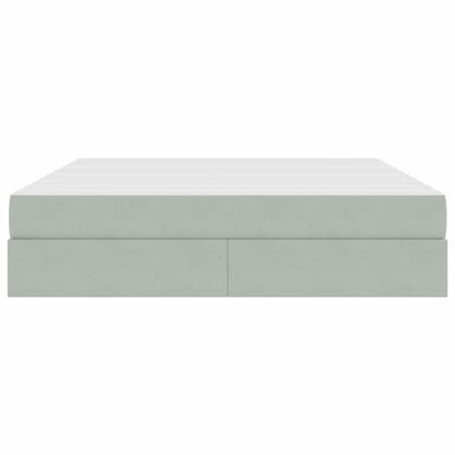 Letto con contenitore e materasso Grigio chiaro 160 x 200 cm | homemem39