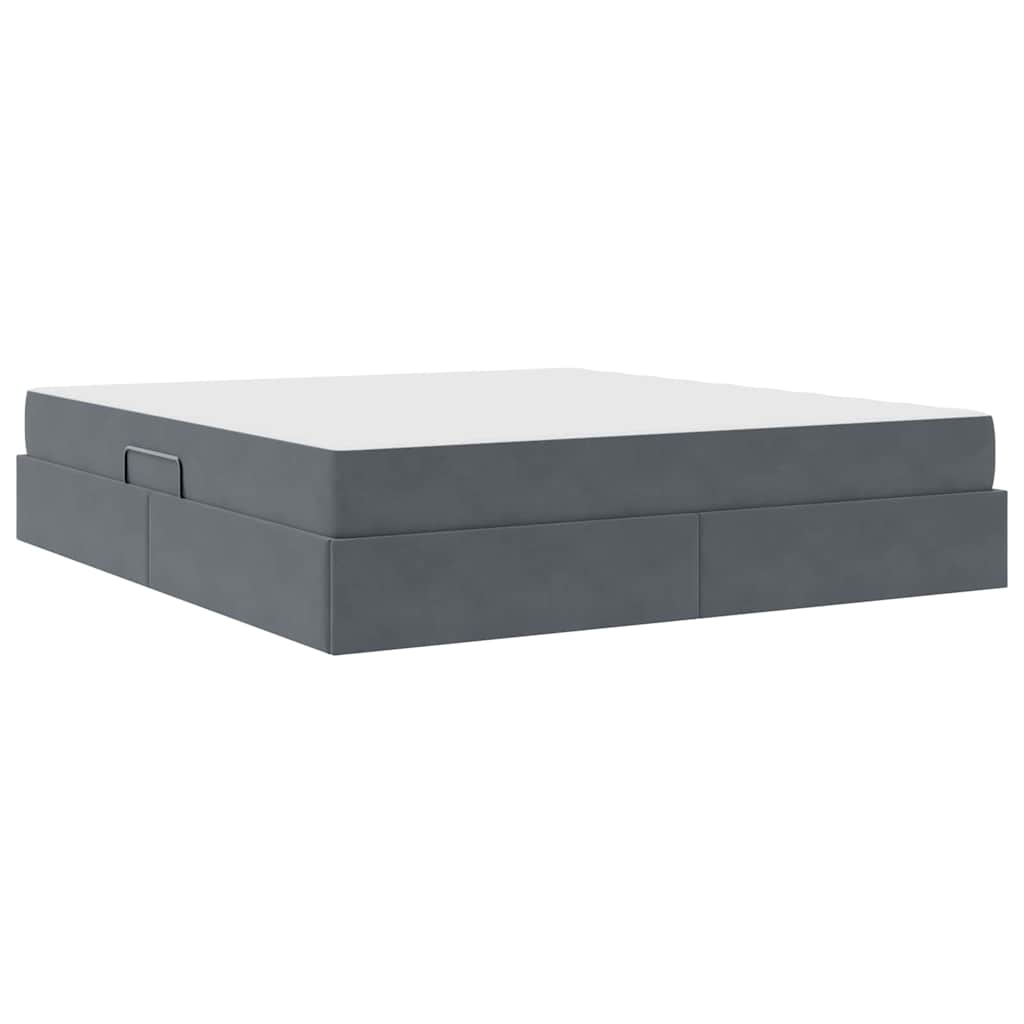 Letto con contenitore e materasso Grigio scuro 160 x 200 cm | homemem39
