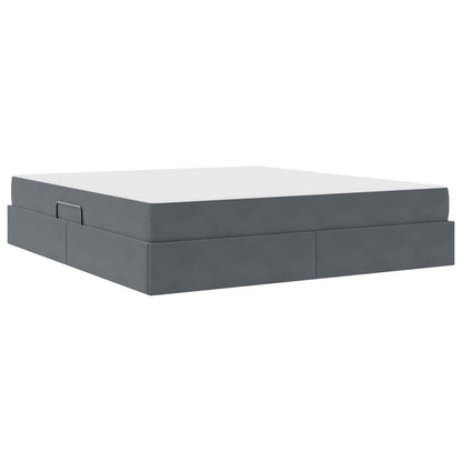 Letto con contenitore e materasso Grigio scuro 160 x 200 cm | homemem39