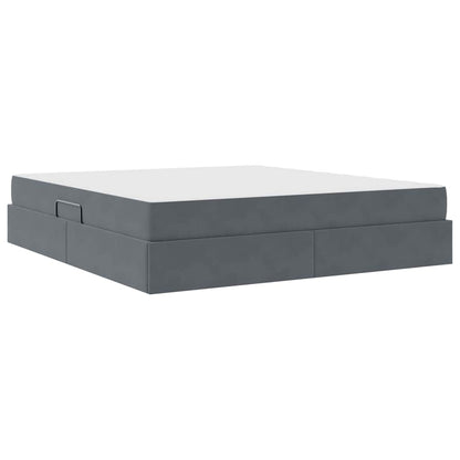 Letto con contenitore e materasso Grigio scuro 160 x 200 cm | homemem39